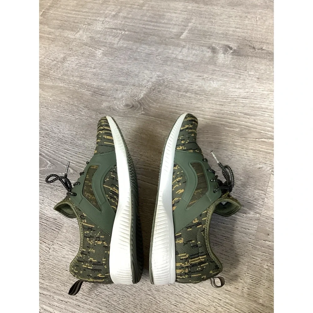 BOBS by Skechers Shoes Sneakers Womens Size 9.5 Green Lace Up Memory Foam 31363